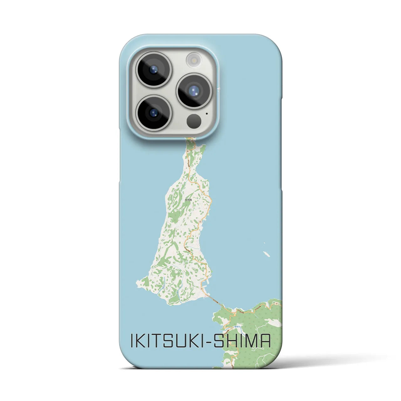 【生月島】地図柄iPhoneケース（バックカバータイプ・ナチュラル）iPhone 15 Pro 用