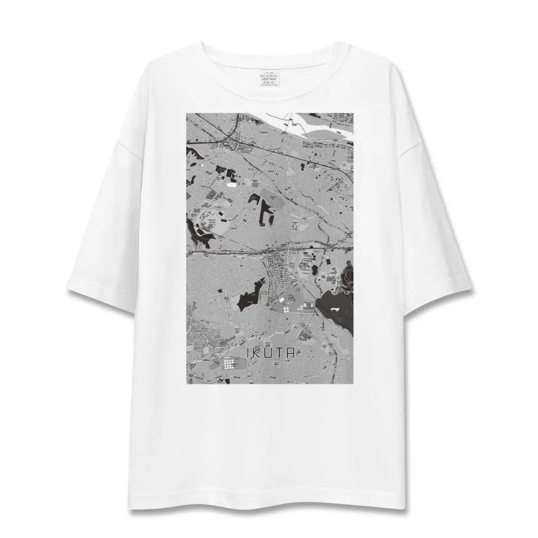 【生田(神奈川県)】地図柄ビッグシルエットTシャツ