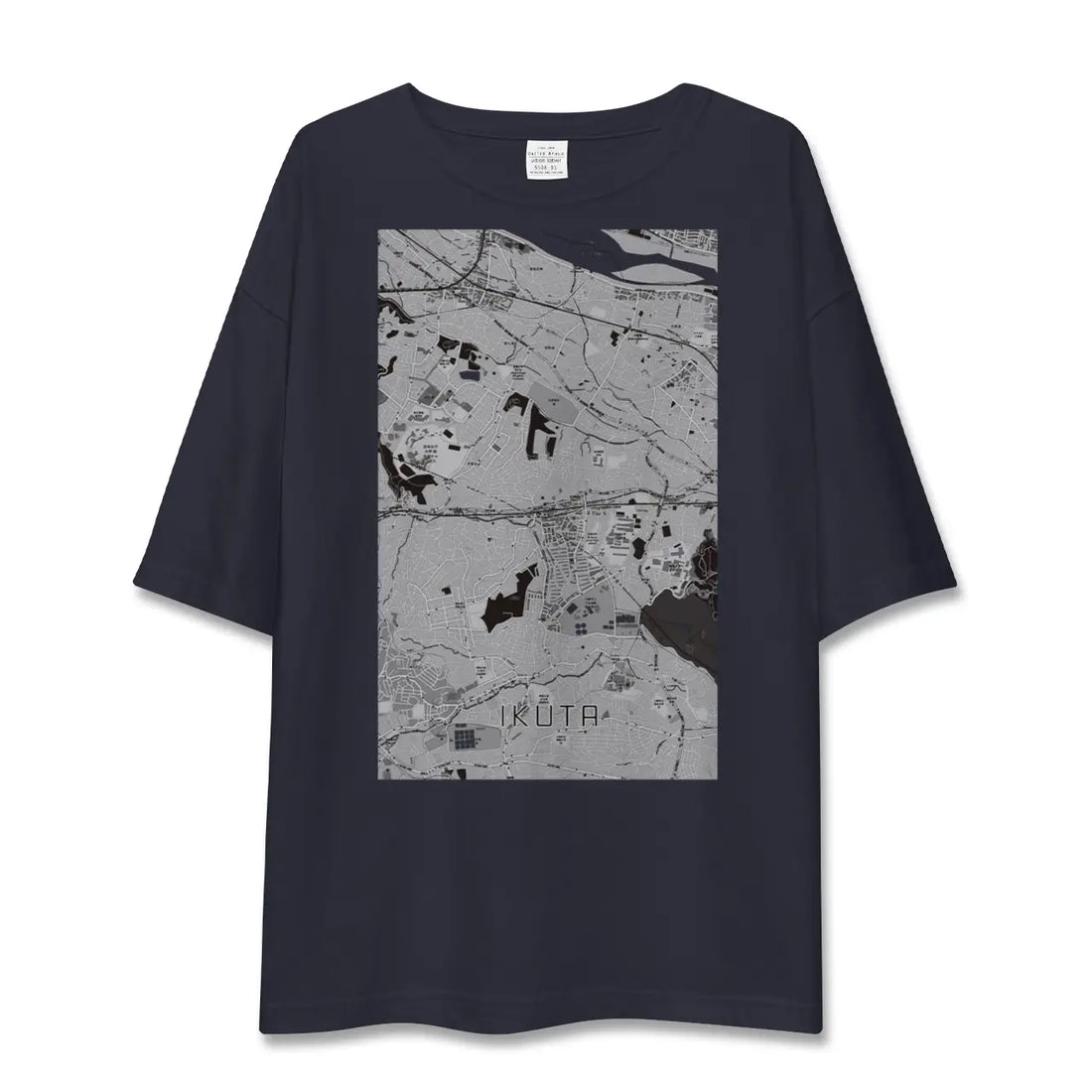 【生田（神奈川県）】地図柄ビッグシルエットTシャツ