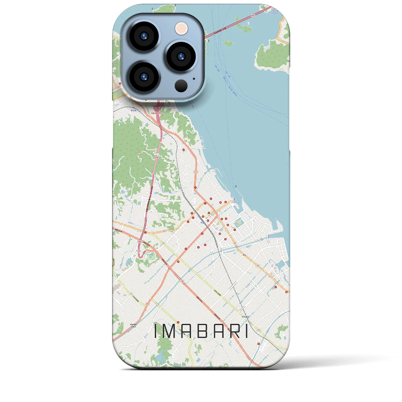 【今治】地図柄iPhoneケース（バックカバータイプ・ナチュラル）iPhone 13 Pro Max 用