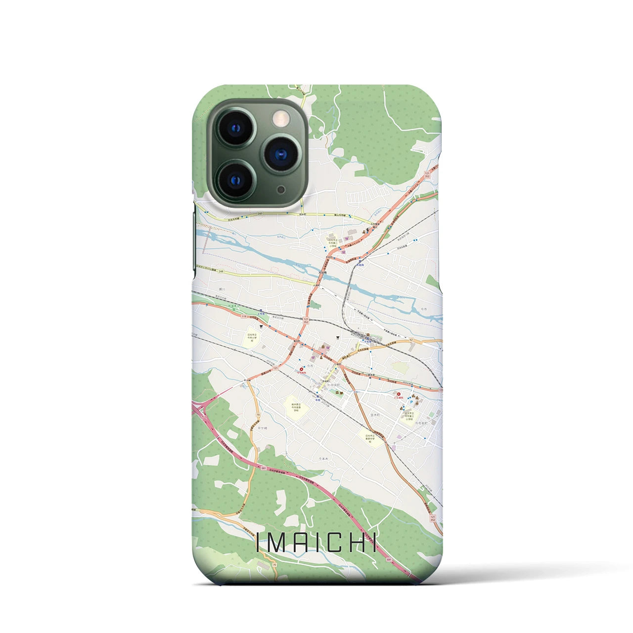 【今市】地図柄iPhoneケース（バックカバータイプ・ナチュラル）iPhone 11 Pro 用