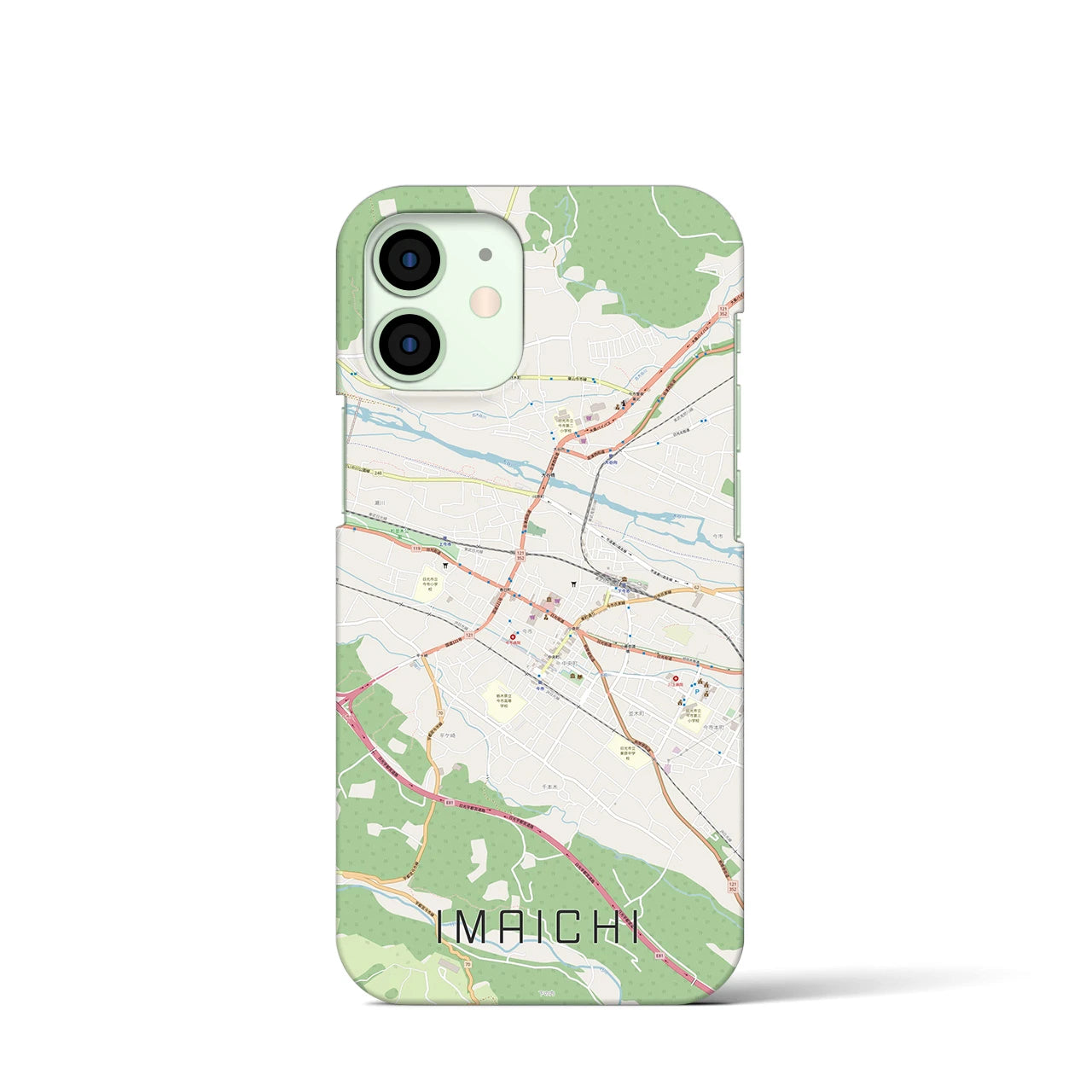 【今市】地図柄iPhoneケース（バックカバータイプ・ナチュラル）iPhone 12 mini 用