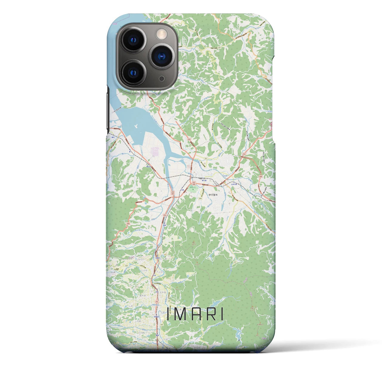【伊万里】地図柄iPhoneケース（バックカバータイプ・ナチュラル）iPhone 11 Pro Max 用