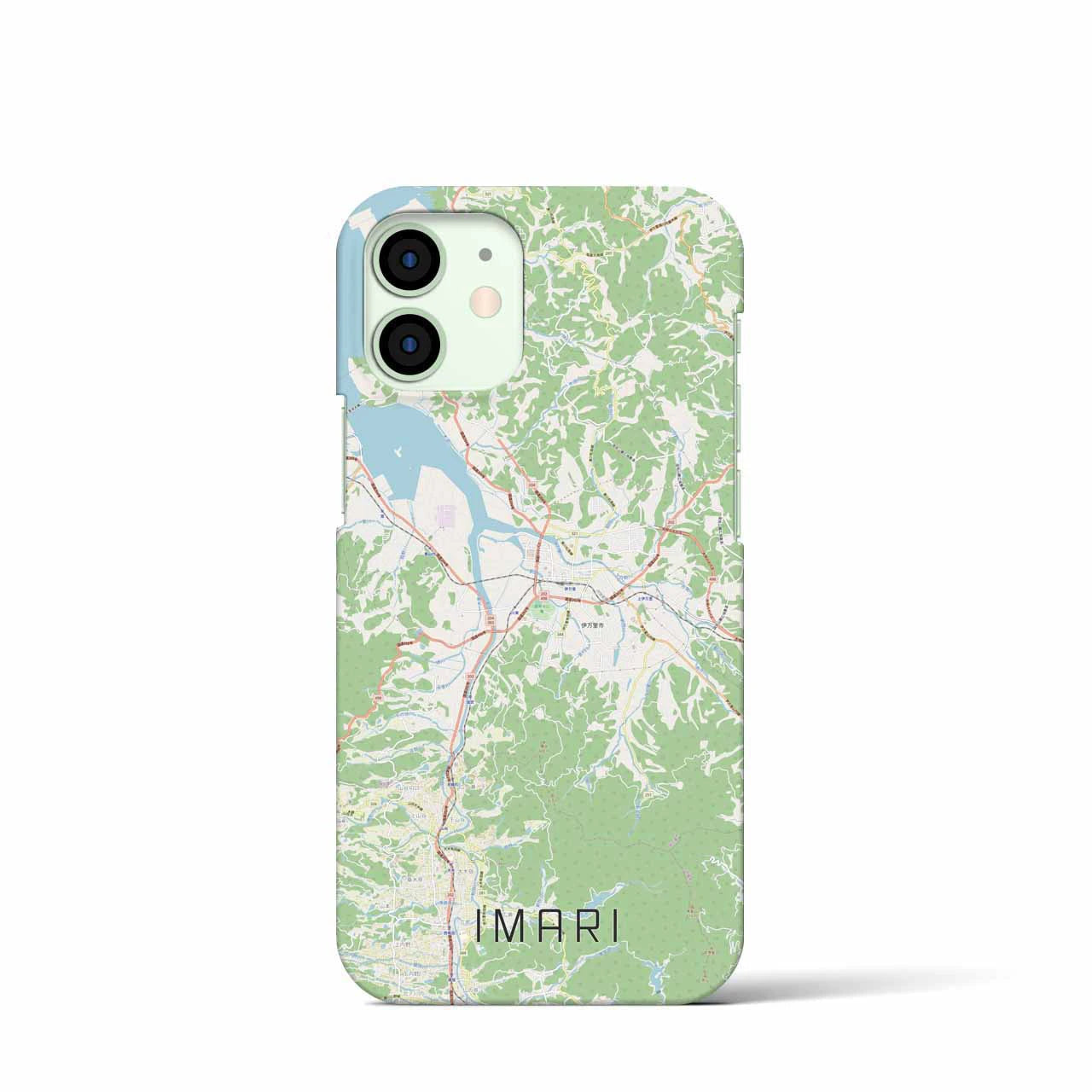 【伊万里】地図柄iPhoneケース（バックカバータイプ・ナチュラル）iPhone 12 mini 用