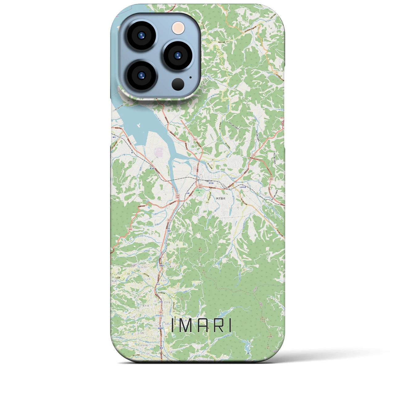 【伊万里】地図柄iPhoneケース（バックカバータイプ・ナチュラル）iPhone 13 Pro Max 用
