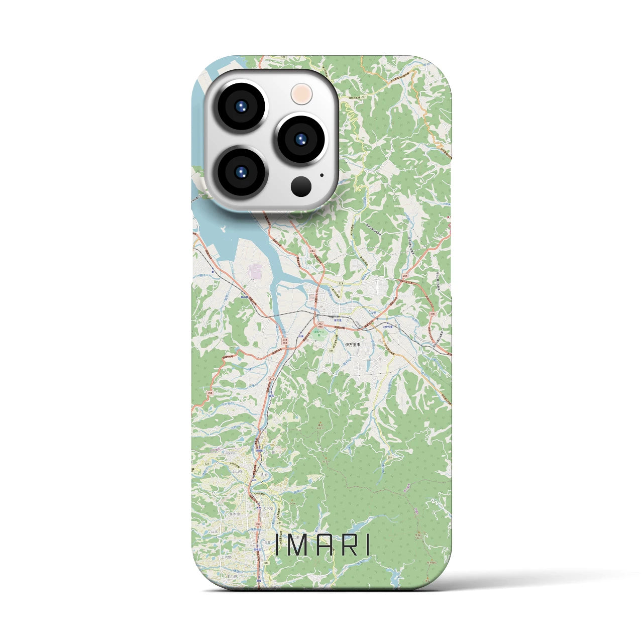 【伊万里】地図柄iPhoneケース（バックカバータイプ・ナチュラル）iPhone 13 Pro 用