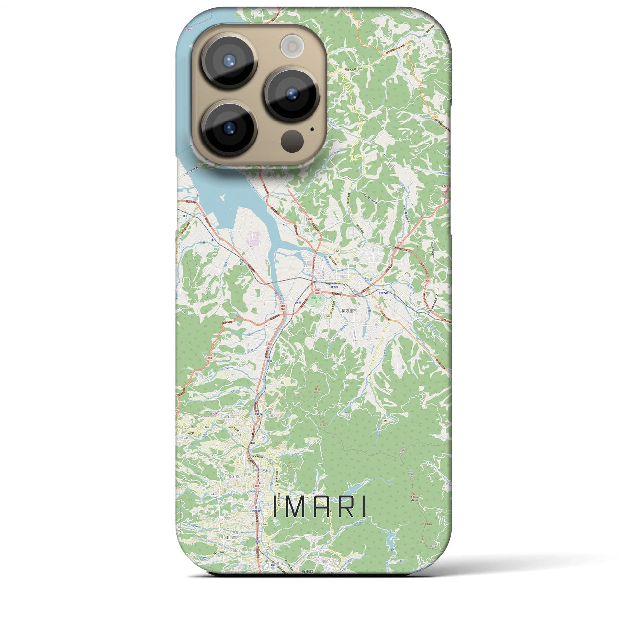 【伊万里】地図柄iPhoneケース（バックカバータイプ・ナチュラル）iPhone 14 Pro Max 用