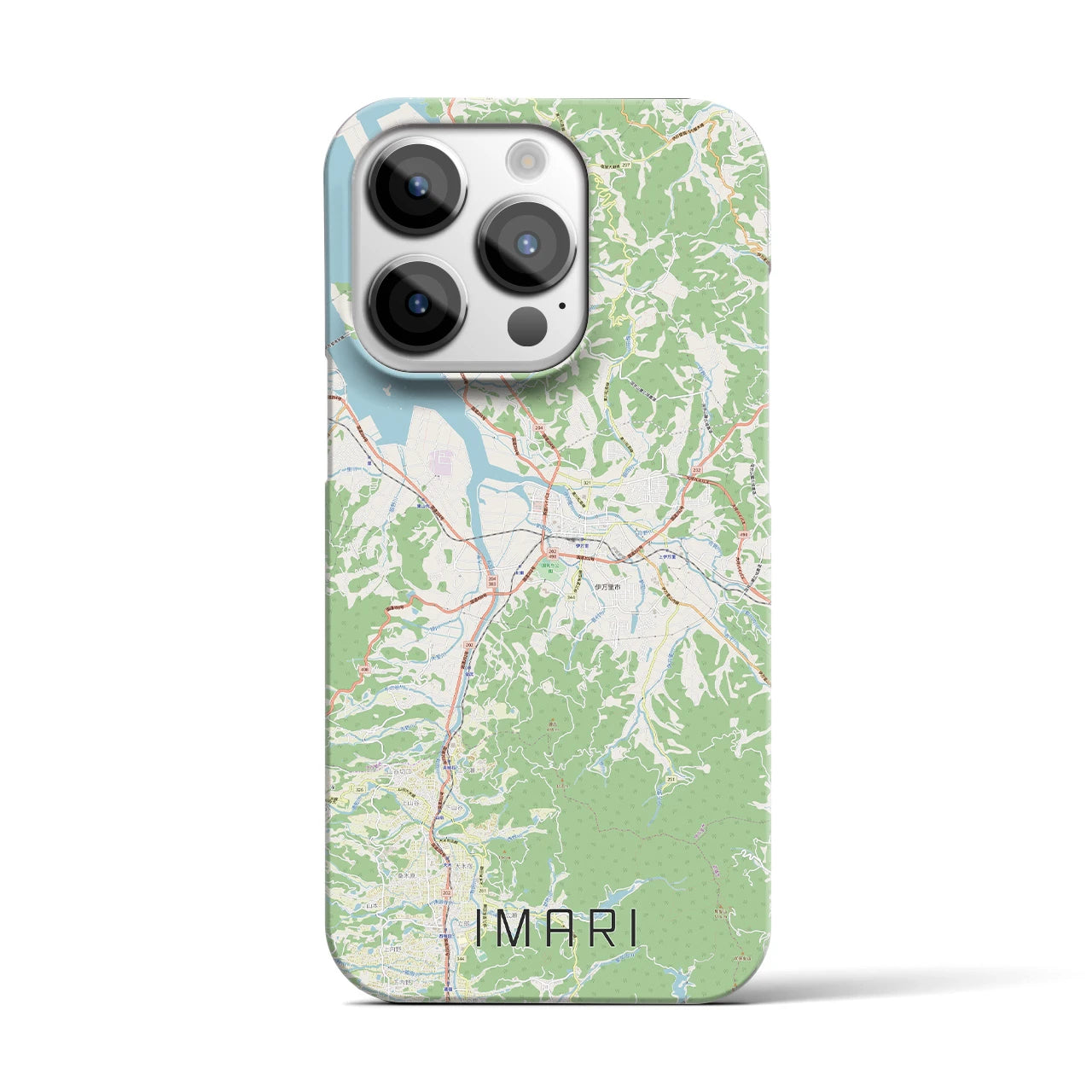【伊万里】地図柄iPhoneケース（バックカバータイプ・ナチュラル）iPhone 14 Pro 用