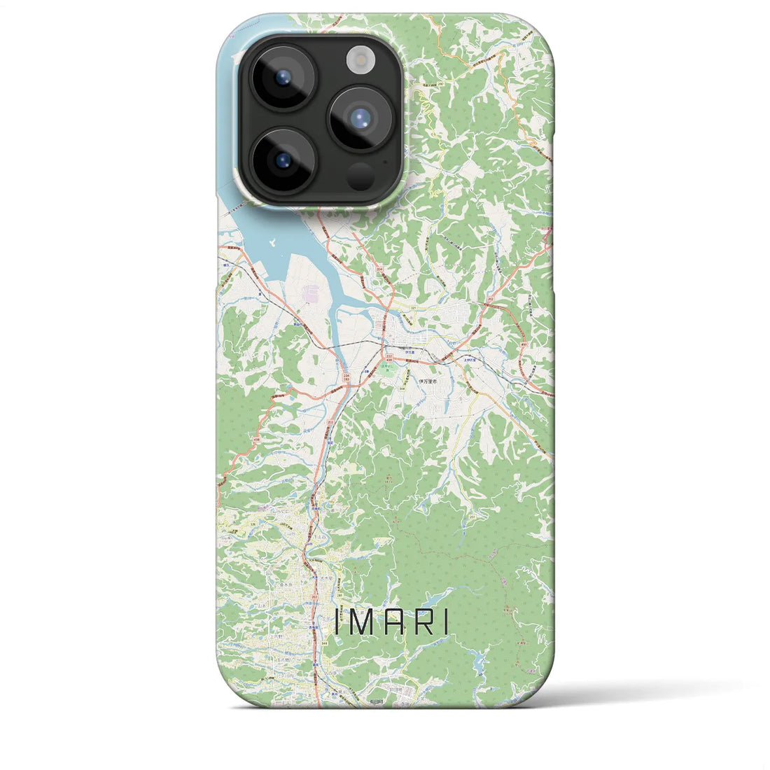 【伊万里】地図柄iPhoneケース（バックカバータイプ・ナチュラル）iPhone 15 Pro Max 用