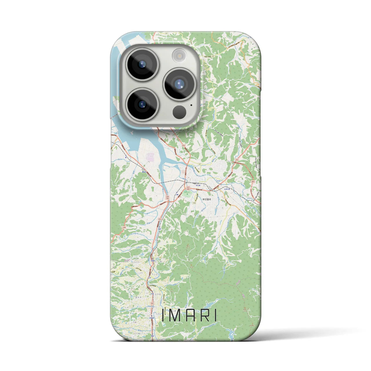 【伊万里】地図柄iPhoneケース（バックカバータイプ・ナチュラル）iPhone 15 Pro 用