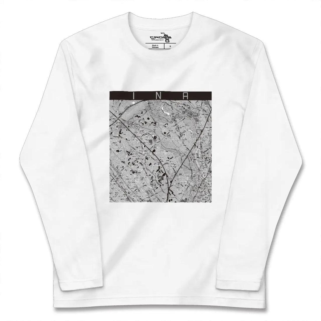 【伊奈(埼玉県)】地図柄ロングスリーブTシャツ
