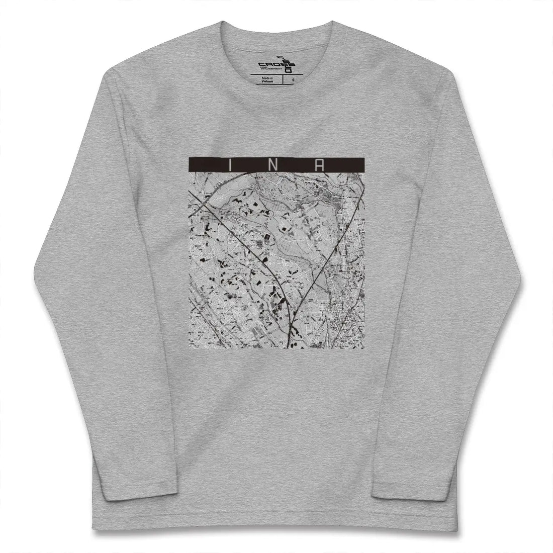 【伊奈(埼玉県)】地図柄ロングスリーブTシャツ