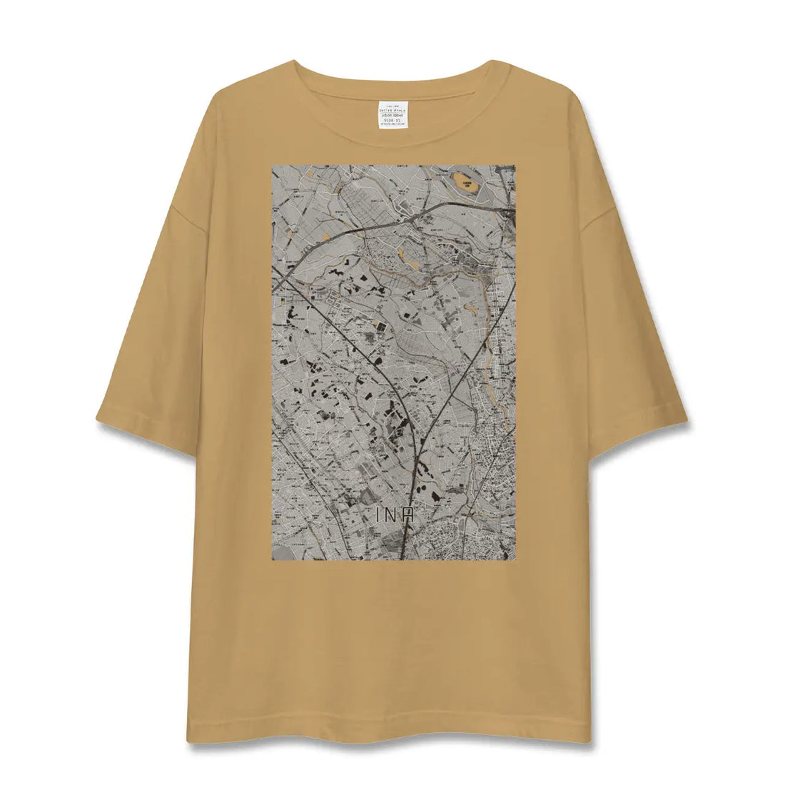 【伊奈(埼玉県)】地図柄ビッグシルエットTシャツ