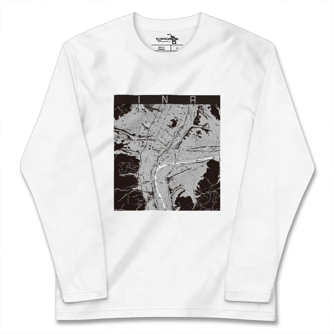 【伊那(長野県)】地図柄ロングスリーブTシャツ