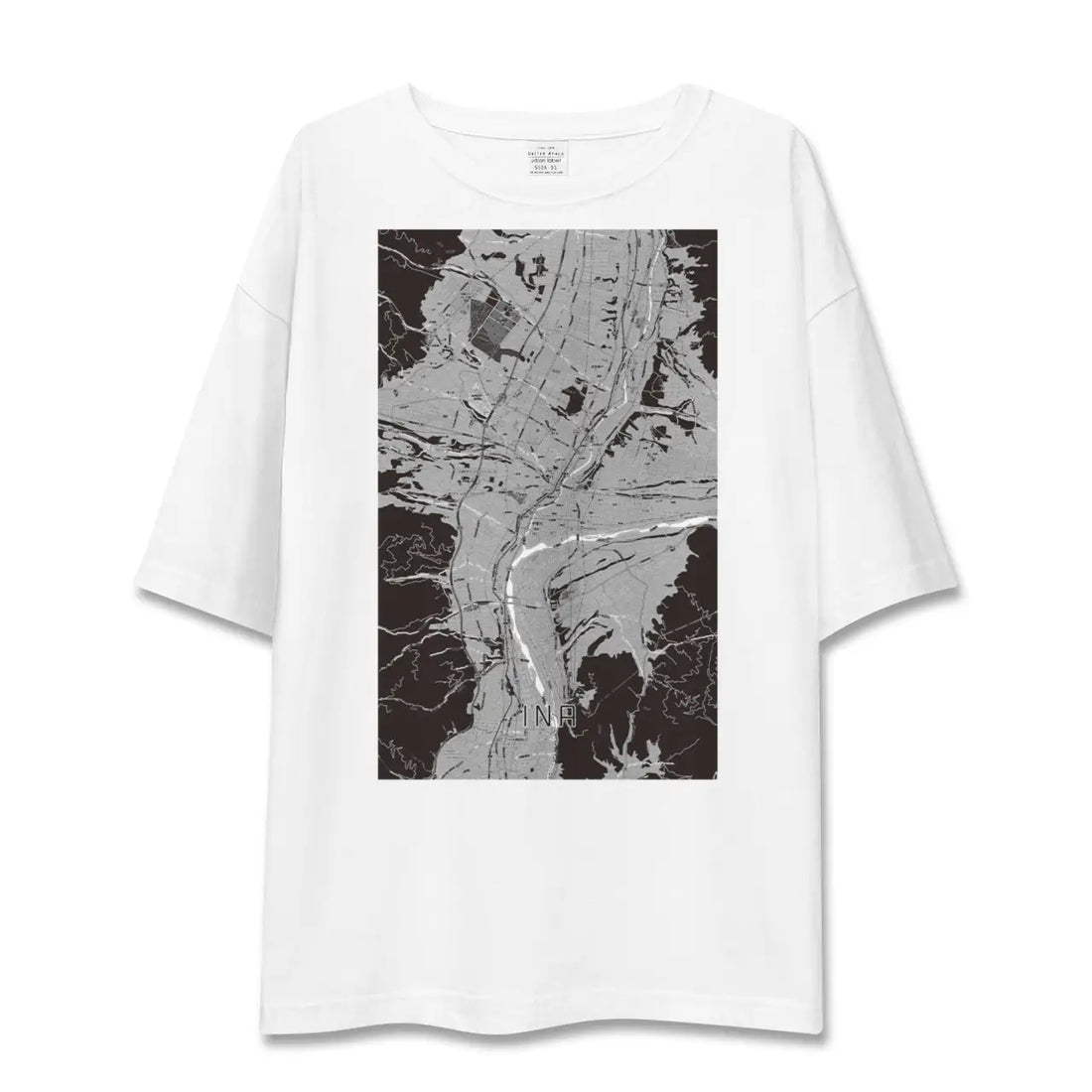【伊那(長野県)】地図柄ビッグシルエットTシャツ