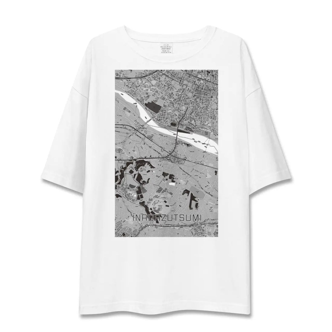 【稲田堤(神奈川県)】地図柄ビッグシルエットTシャツ