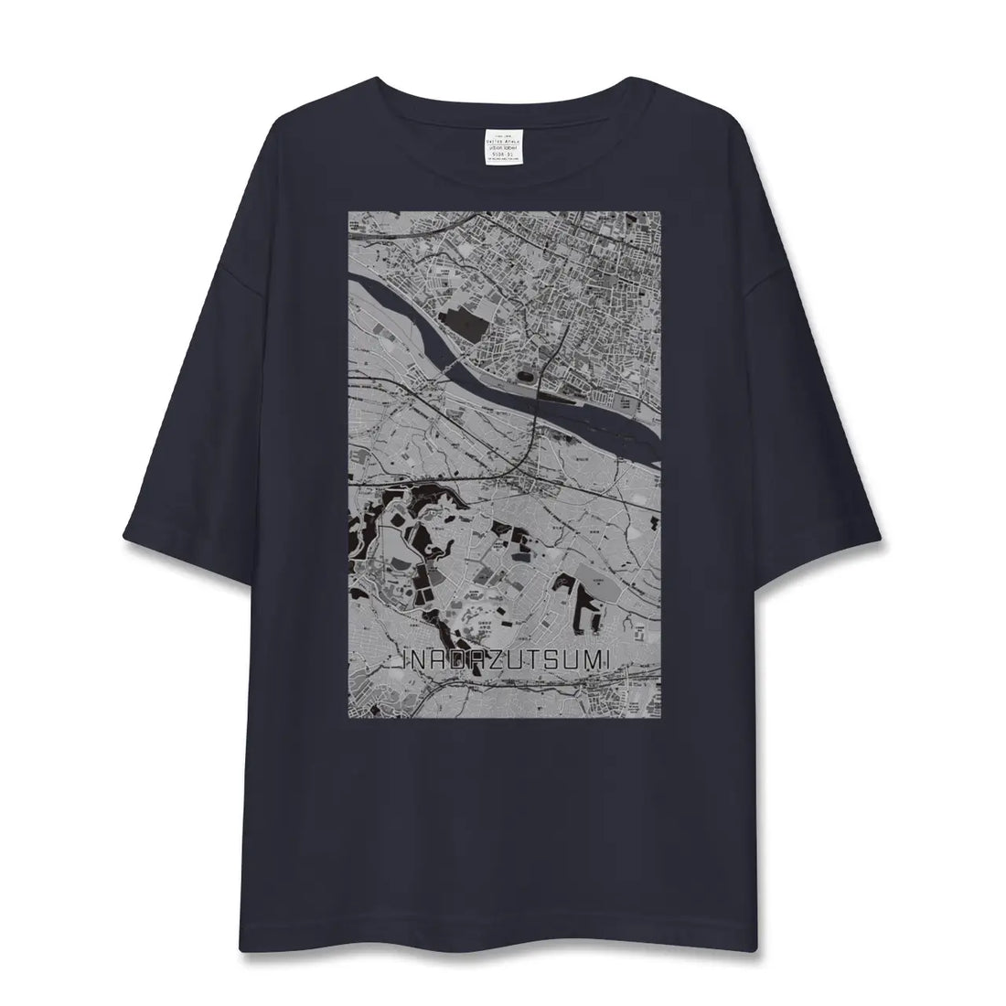 【稲田堤（神奈川県）】地図柄ビッグシルエットTシャツ