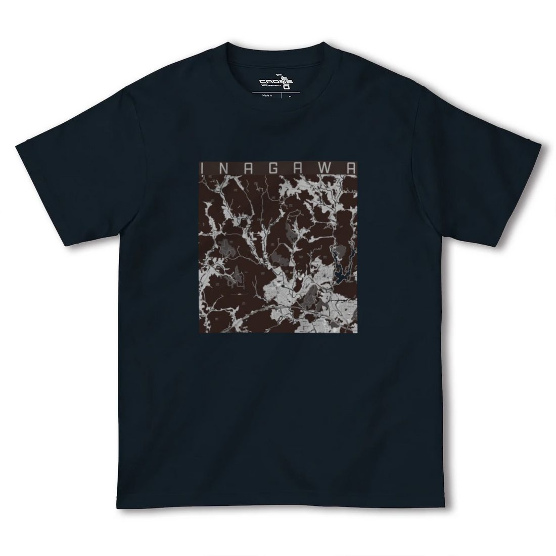【猪名川(兵庫県)】地図柄ヘビーウェイトTシャツ