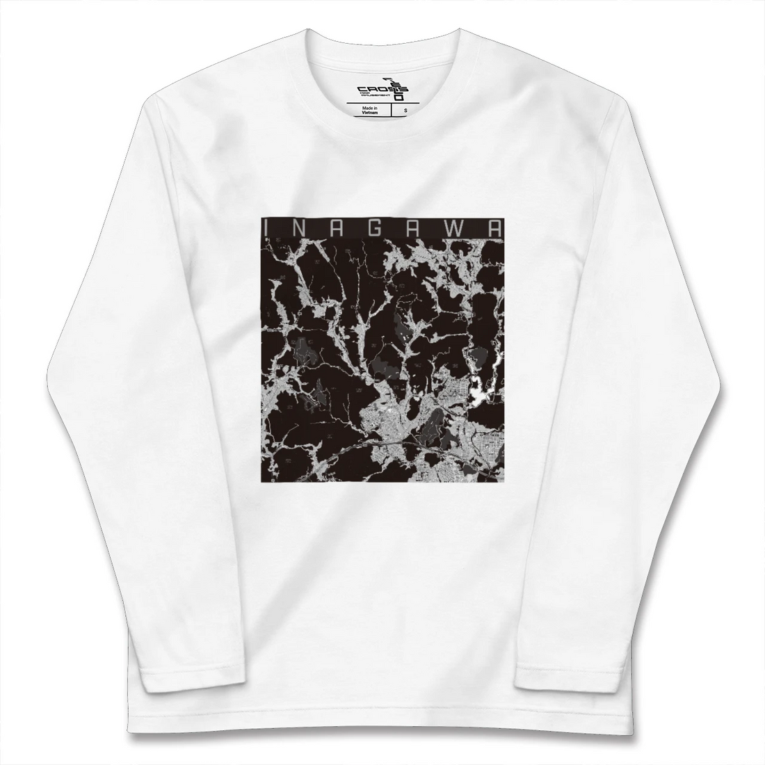 【猪名川(兵庫県)】地図柄ロングスリーブTシャツ