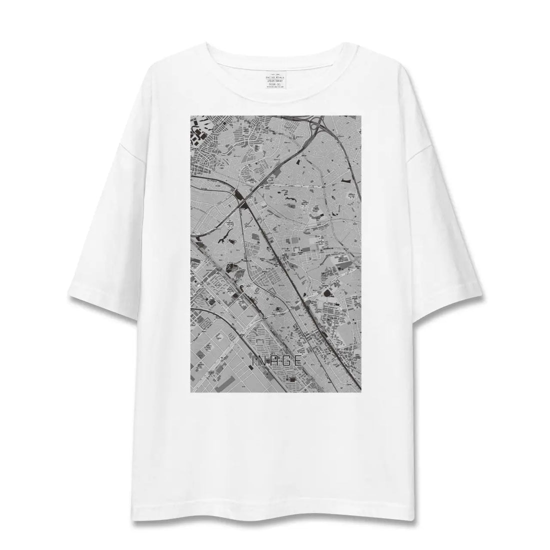【稲毛（千葉県）】地図柄ビッグシルエットTシャツ