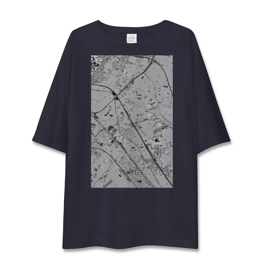 【稲毛（千葉県）】地図柄ビッグシルエットTシャツ