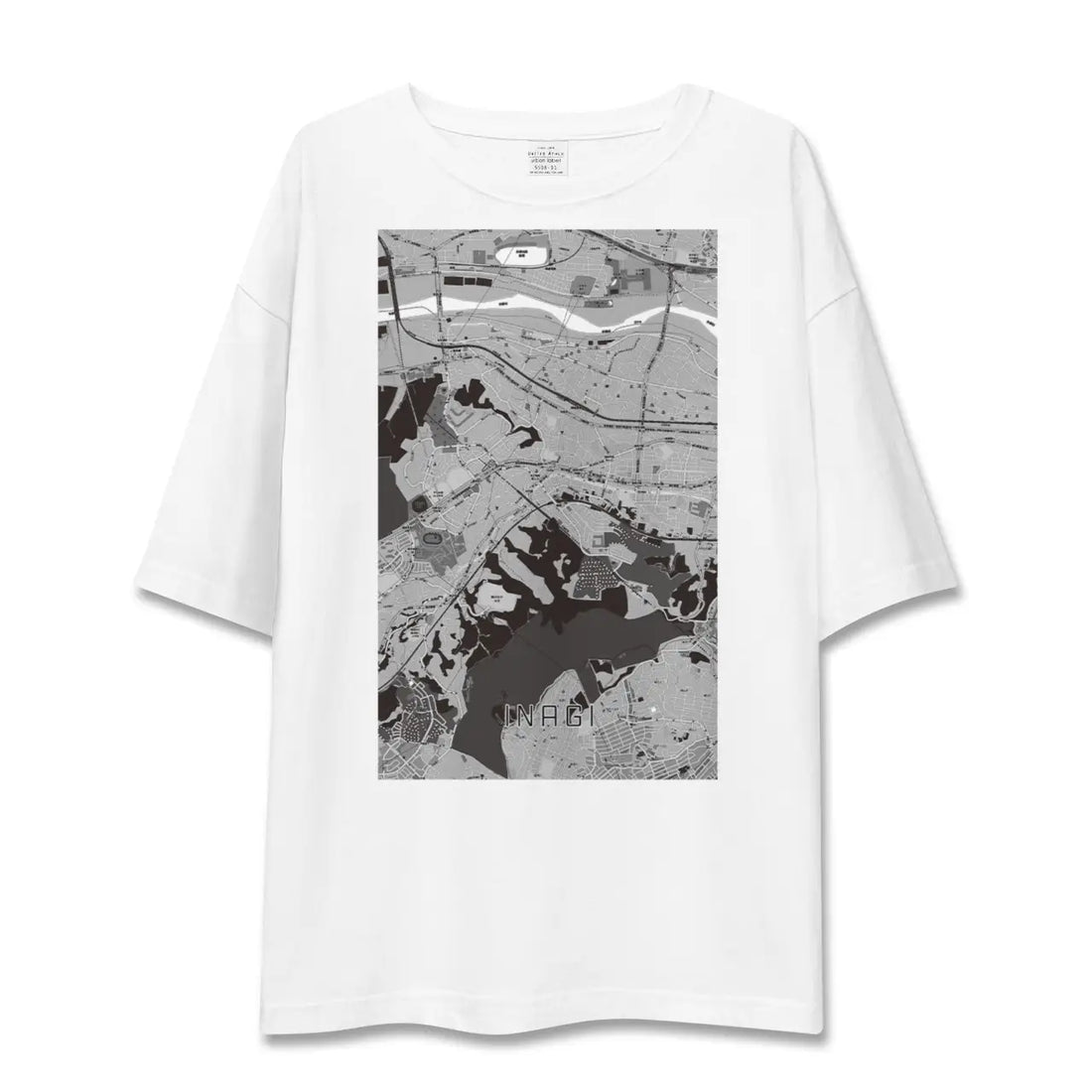 【稲城(東京都)】地図柄ビッグシルエットTシャツ