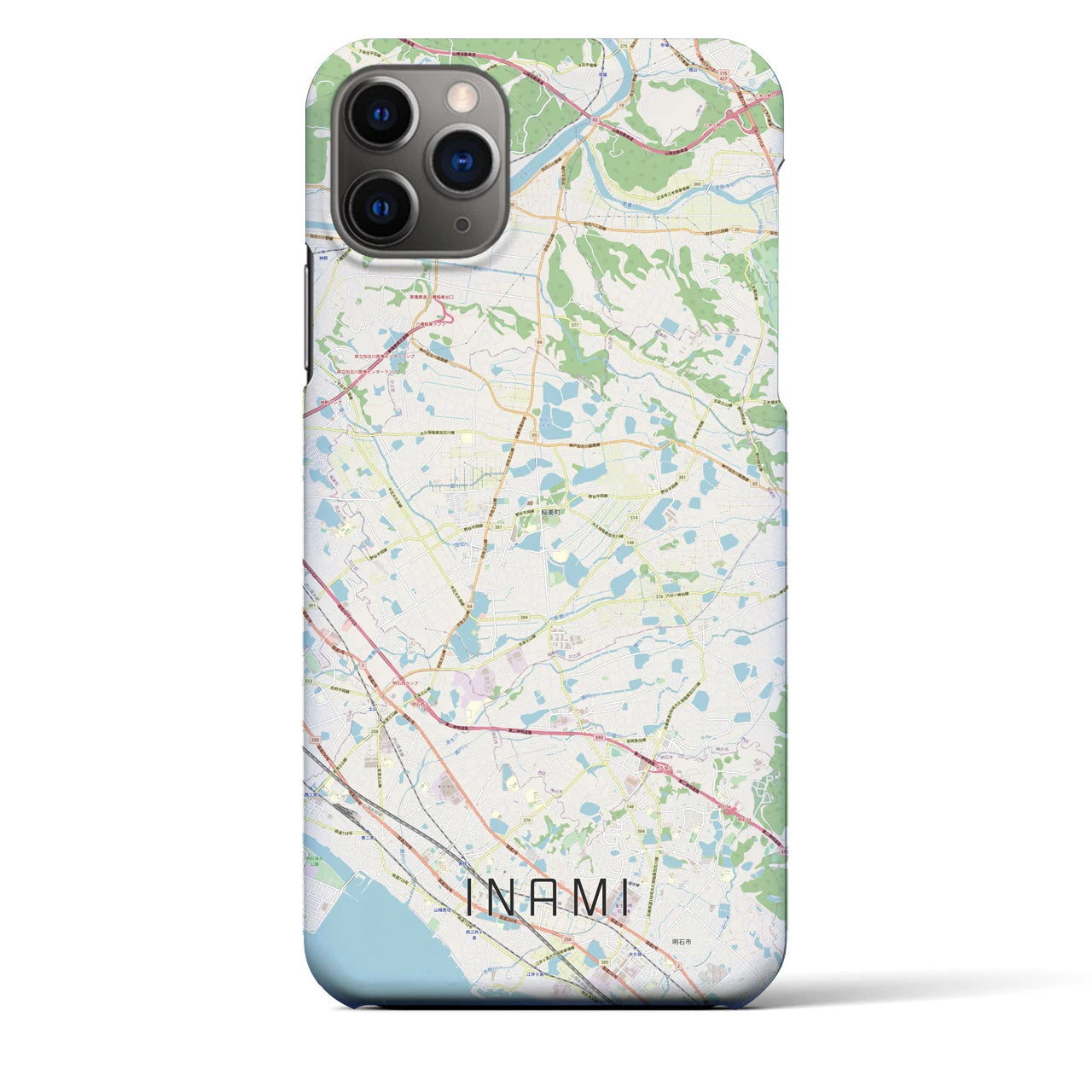 【稲美】地図柄iPhoneケース（バックカバータイプ・ナチュラル）iPhone 11 Pro Max 用