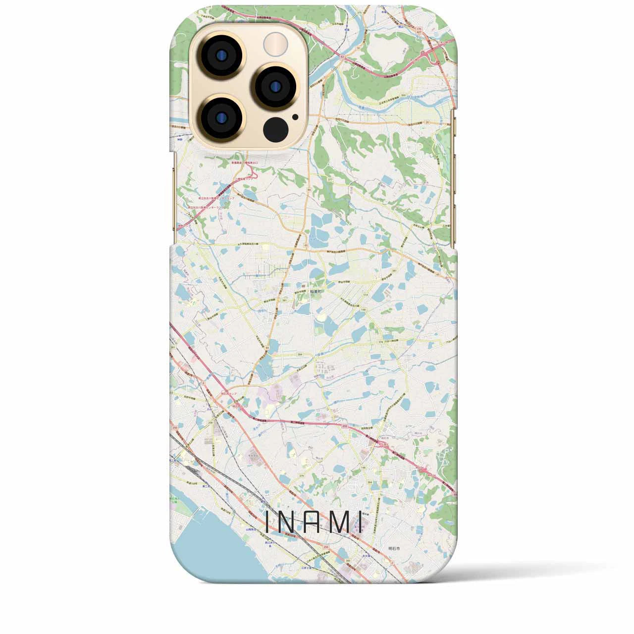 【稲美】地図柄iPhoneケース（バックカバータイプ・ナチュラル）iPhone 12 Pro Max 用