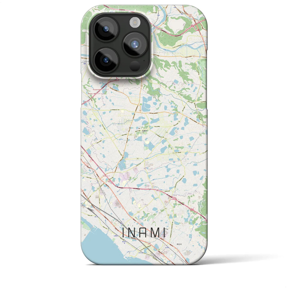 【稲美】地図柄iPhoneケース（バックカバータイプ・ナチュラル）iPhone 15 Pro Max 用
