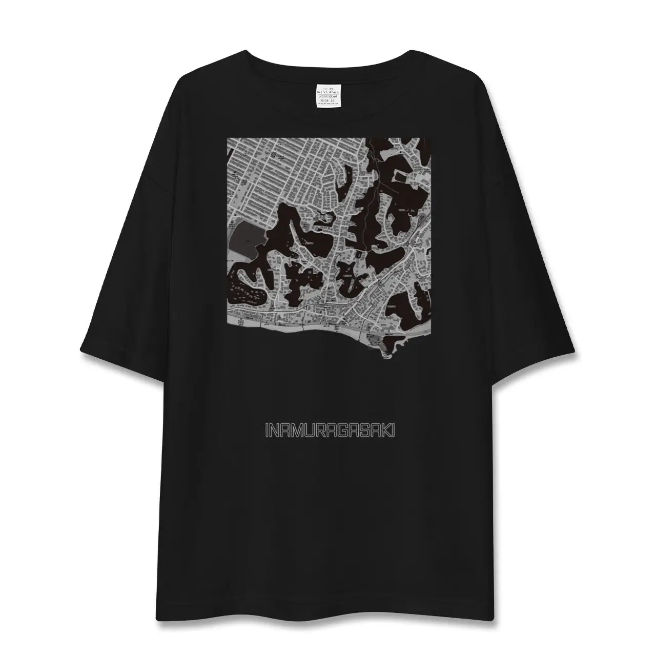 【稲村ヶ崎（神奈川県）】地図柄ビッグシルエットTシャツ