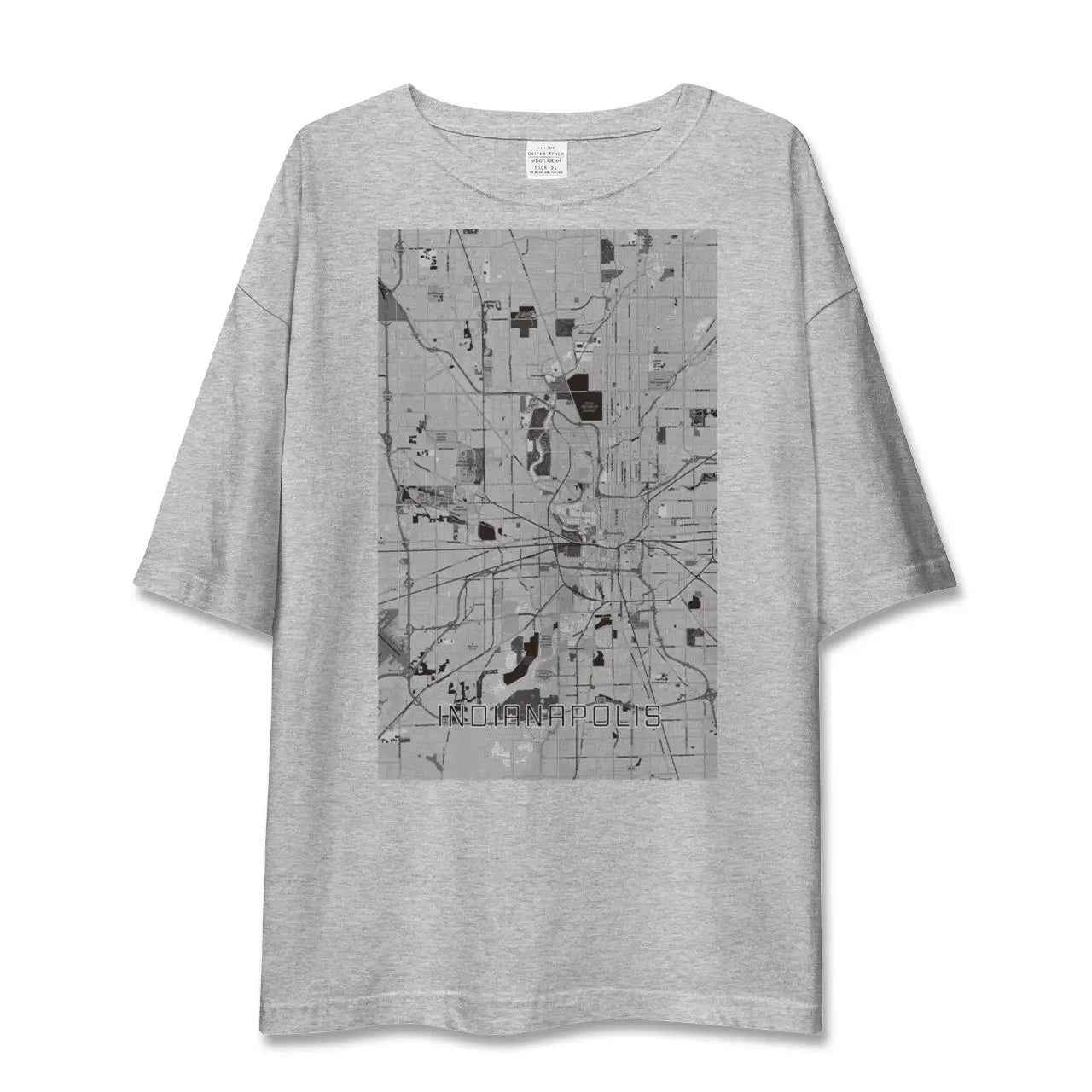 【インディアナポリス（アメリカ）】地図柄ビッグシルエットTシャツ