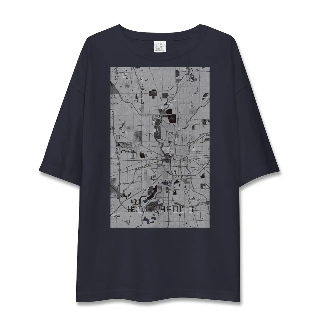 【インディアナポリス（アメリカ）】地図柄ビッグシルエットTシャツ