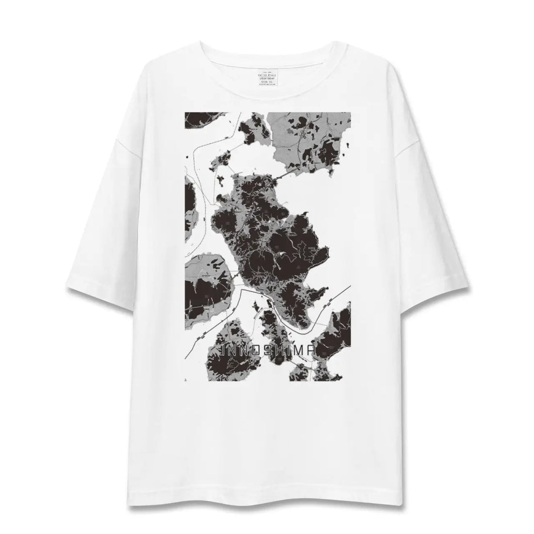 【因島(広島県)】地図柄ビッグシルエットTシャツ