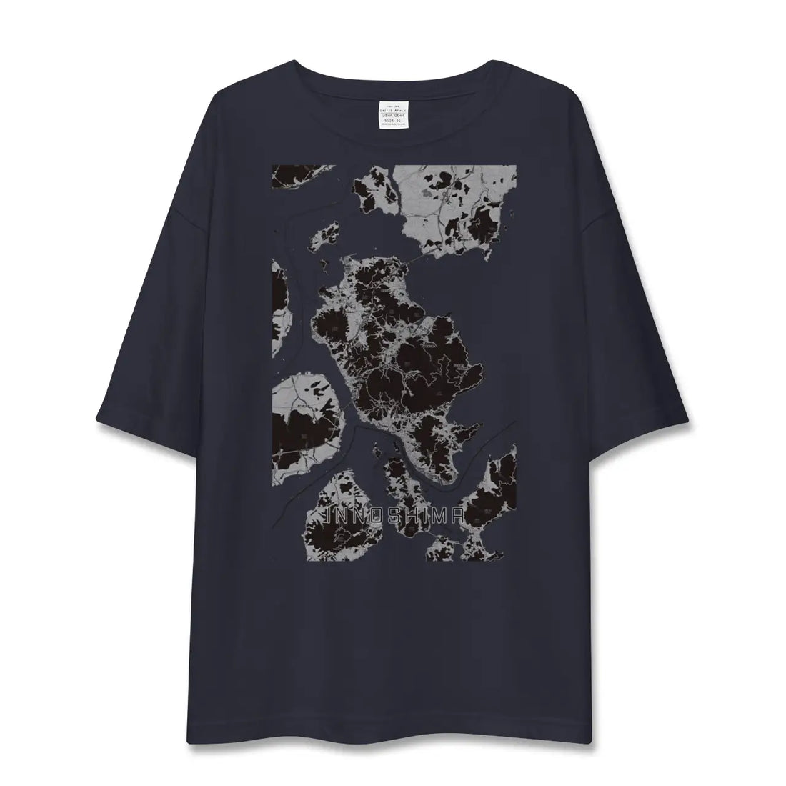 【因島（広島県）】地図柄ビッグシルエットTシャツ