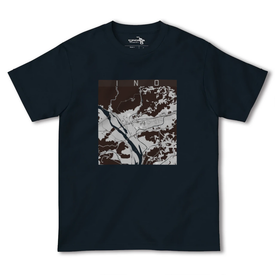 【伊野(高知県)】地図柄ヘビーウェイトTシャツ