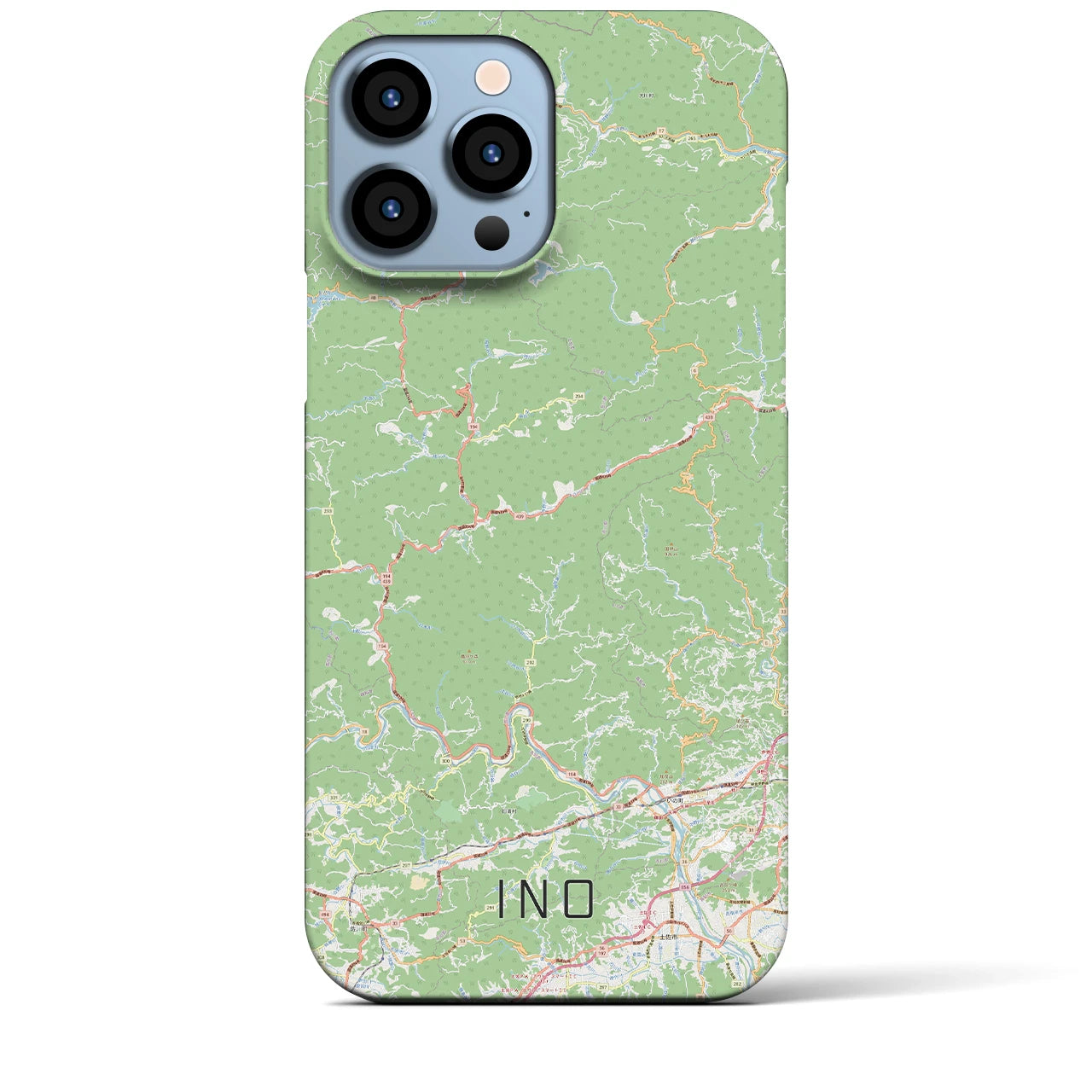 【いの】地図柄iPhoneケース（バックカバータイプ・ナチュラル）iPhone 13 Pro Max 用