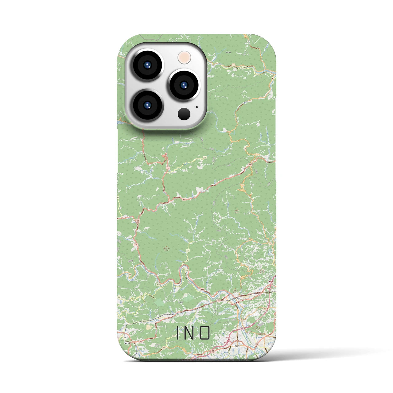 【いの】地図柄iPhoneケース（バックカバータイプ・ナチュラル）iPhone 13 Pro 用