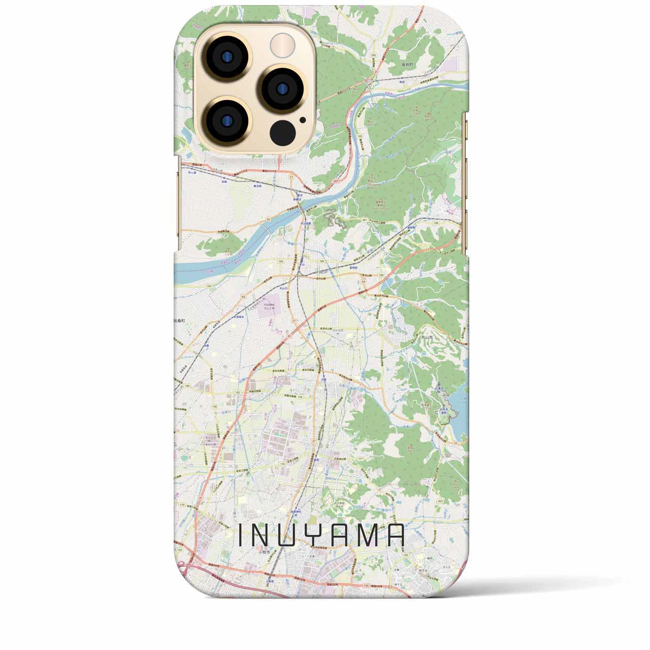 【犬山】地図柄iPhoneケース（バックカバータイプ・ナチュラル）iPhone 12 Pro Max 用