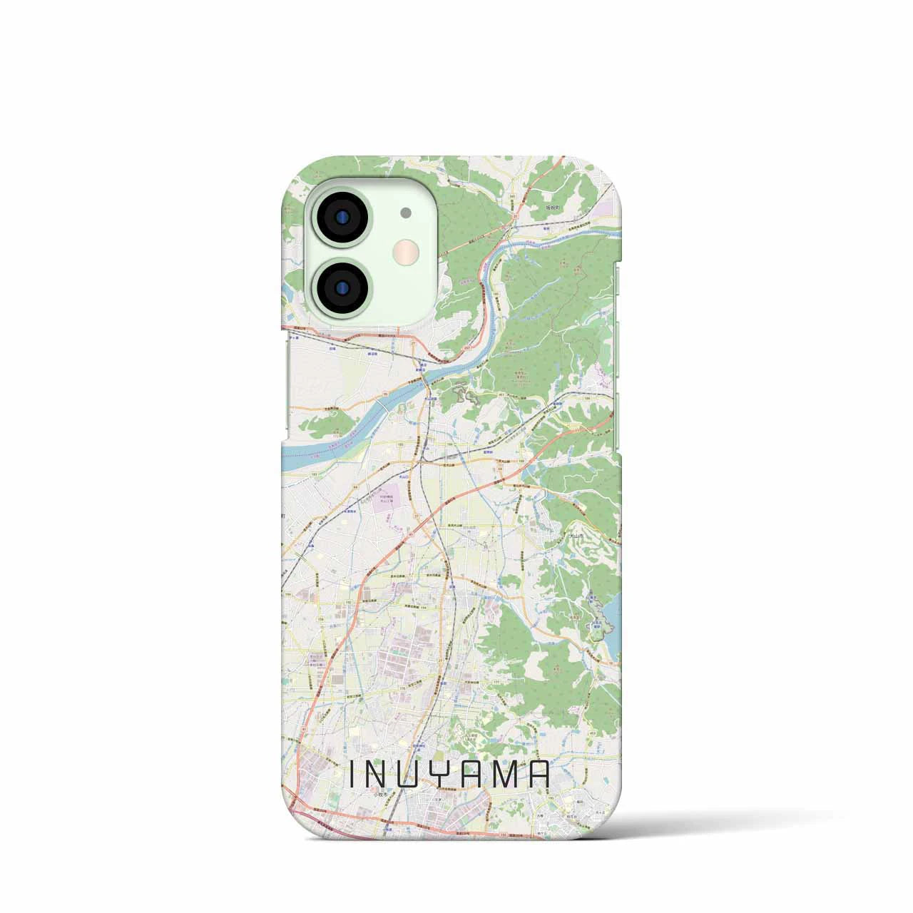 【犬山】地図柄iPhoneケース（バックカバータイプ・ナチュラル）iPhone 12 mini 用