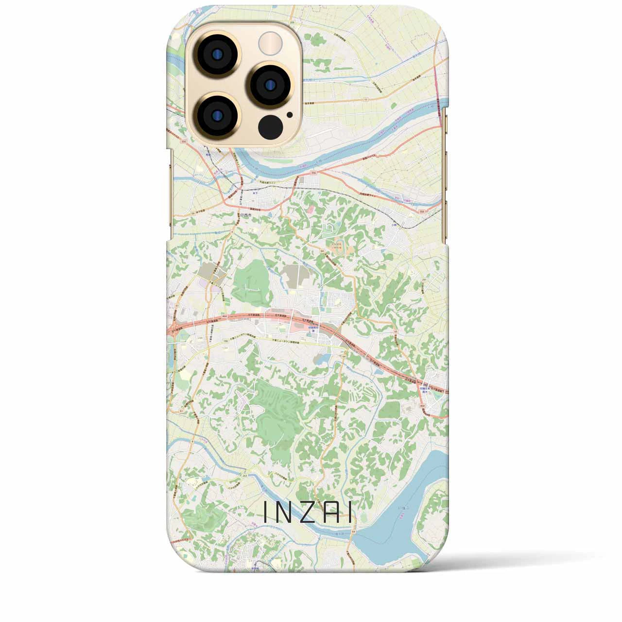【印西】地図柄iPhoneケース（バックカバータイプ・ナチュラル）iPhone 12 Pro Max 用