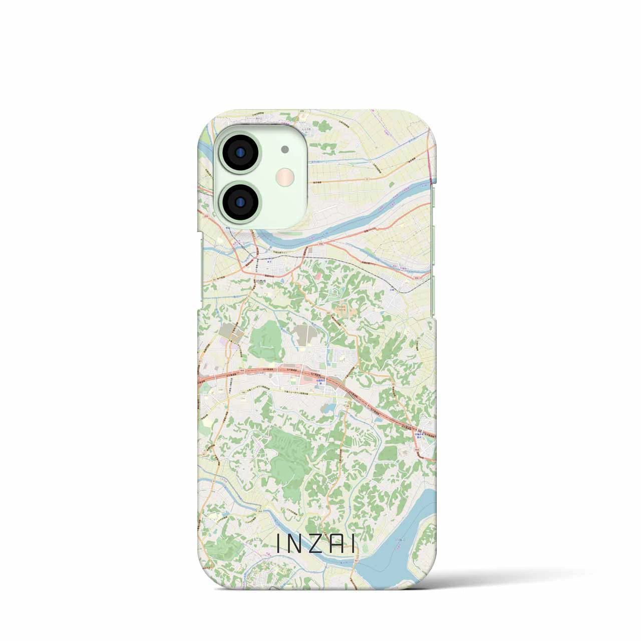 【印西】地図柄iPhoneケース（バックカバータイプ・ナチュラル）iPhone 12 mini 用