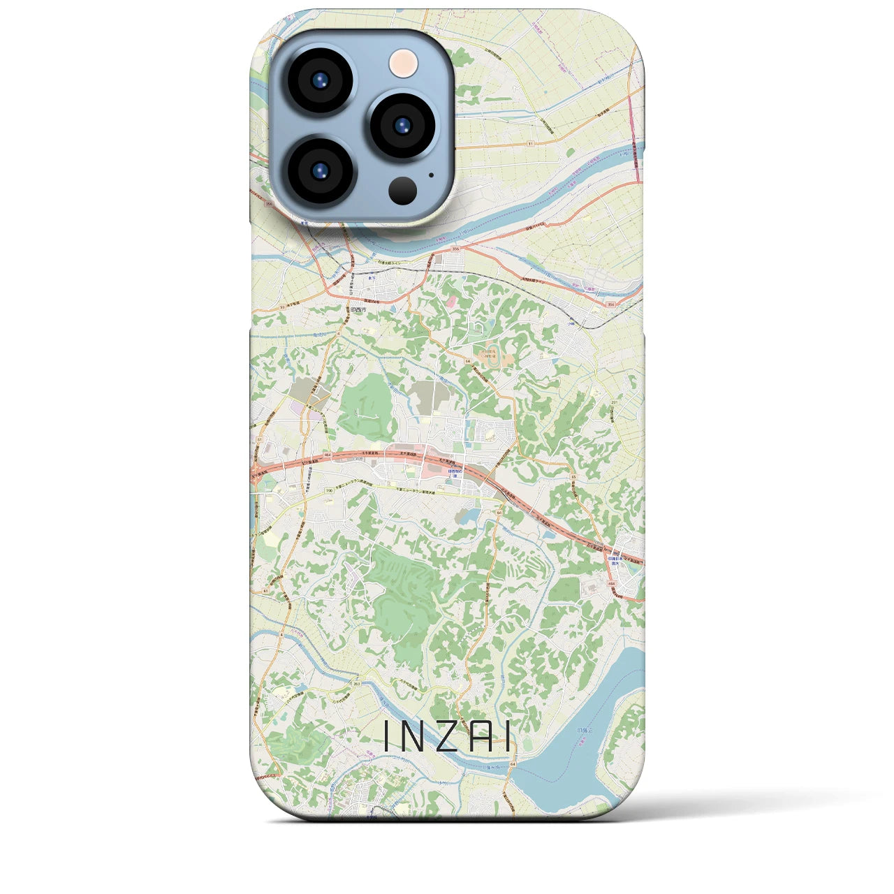 【印西】地図柄iPhoneケース（バックカバータイプ・ナチュラル）iPhone 13 Pro Max 用
