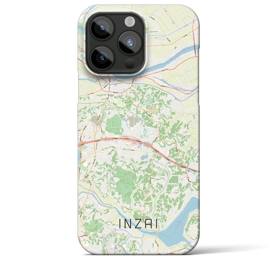 【印西】地図柄iPhoneケース（バックカバータイプ・ナチュラル）iPhone 15 Pro Max 用