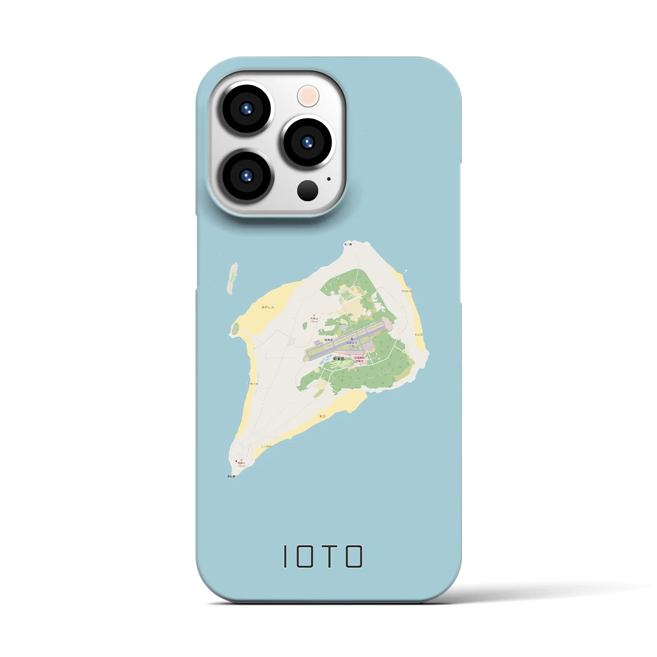【硫黄島】地図柄iPhoneケース（バックカバータイプ・ナチュラル）iPhone 13 Pro 用