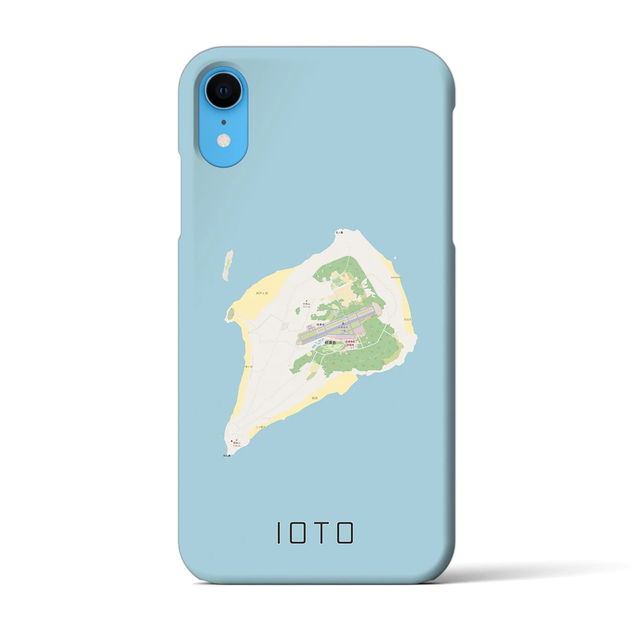 【硫黄島】地図柄iPhoneケース（バックカバータイプ・ナチュラル）iPhone XR 用