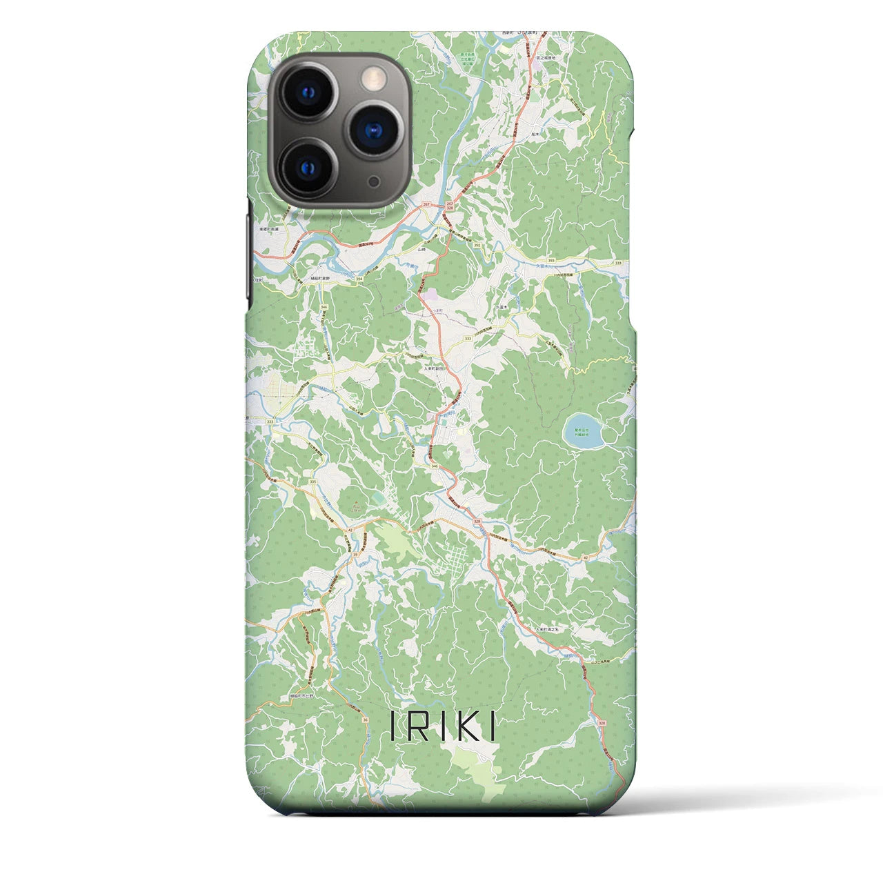 【入来】地図柄iPhoneケース（バックカバータイプ・ナチュラル）iPhone 11 Pro Max 用