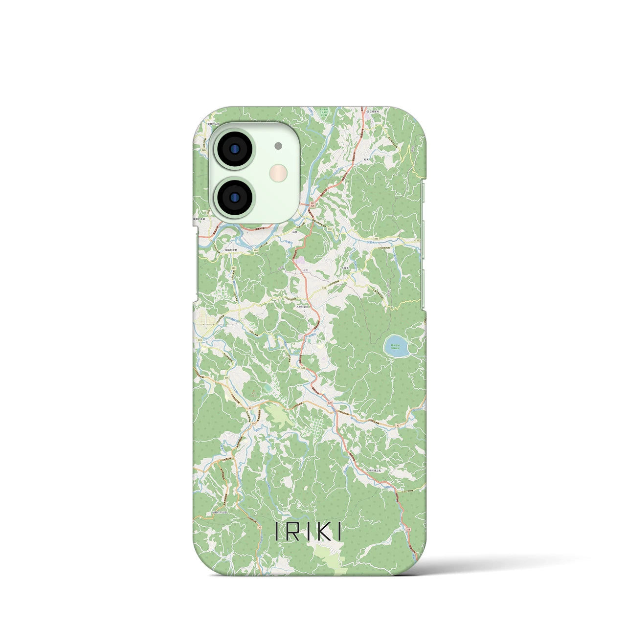 【入来】地図柄iPhoneケース（バックカバータイプ・ナチュラル）iPhone 12 mini 用