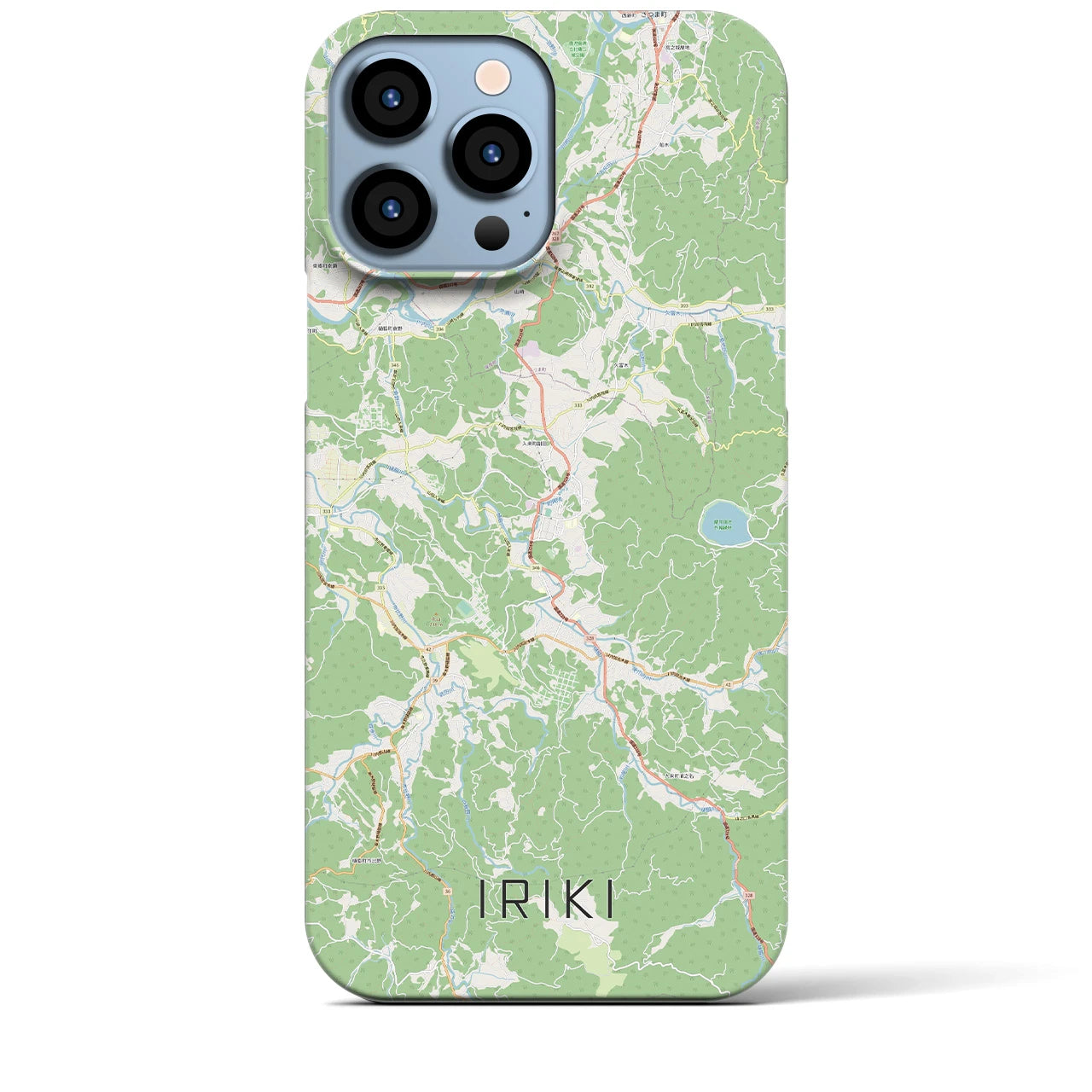 【入来】地図柄iPhoneケース（バックカバータイプ・ナチュラル）iPhone 13 Pro Max 用