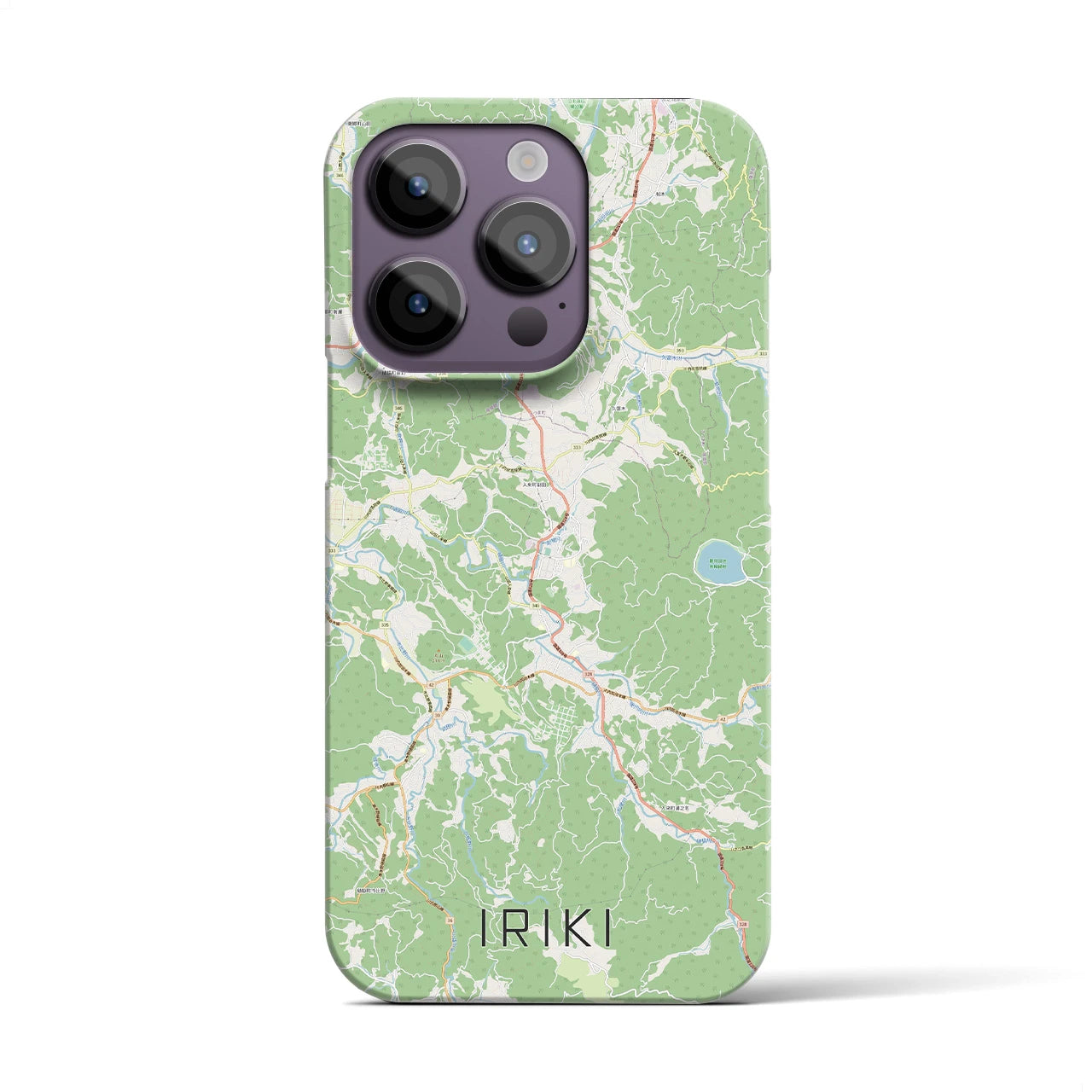 【入来】地図柄iPhoneケース（バックカバータイプ・ナチュラル）iPhone 14 Pro 用