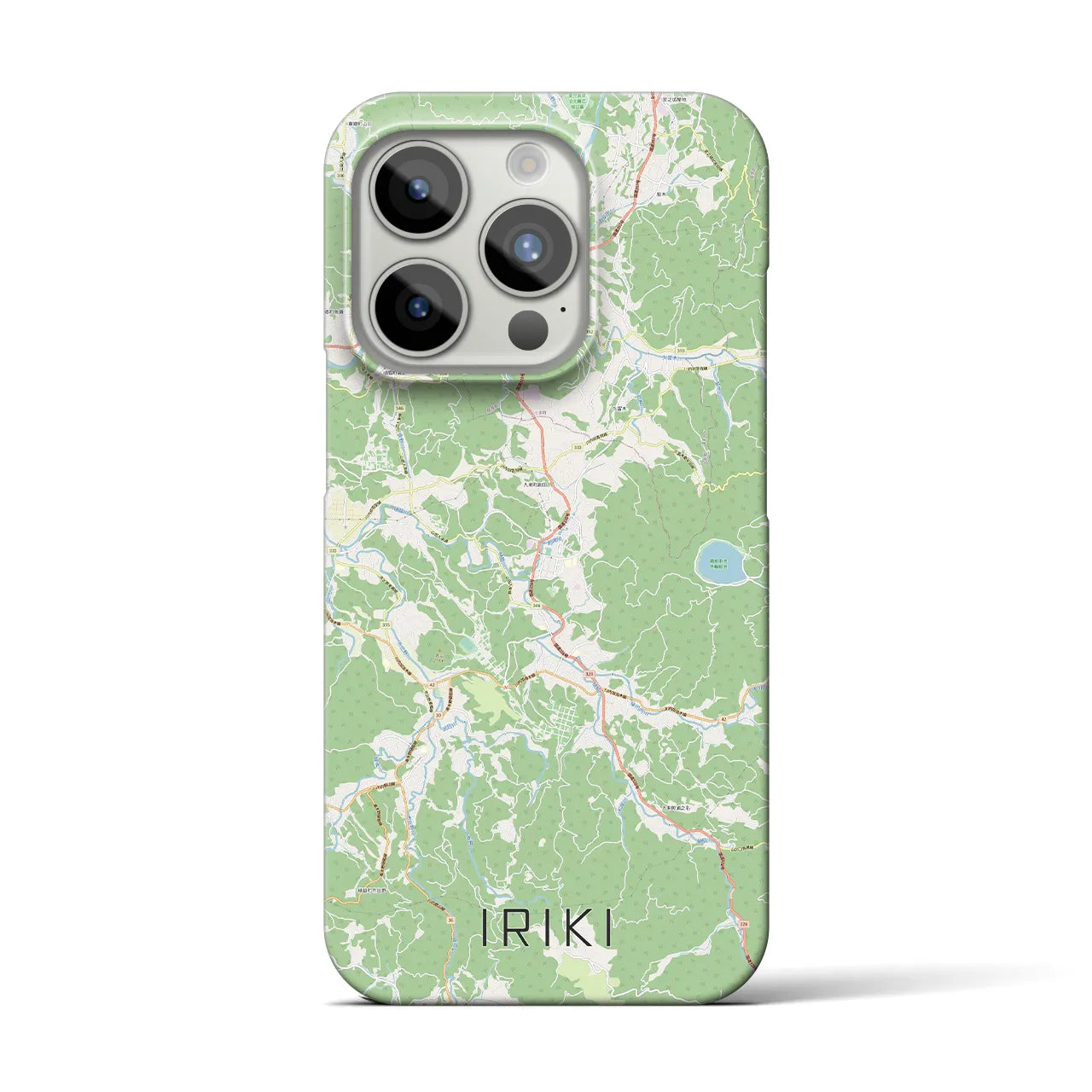 【入来】地図柄iPhoneケース（バックカバータイプ・ナチュラル）iPhone 15 Pro 用